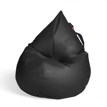 Sėdmaišis Qubo™ Splash Drop, dirbtinė oda, juoda