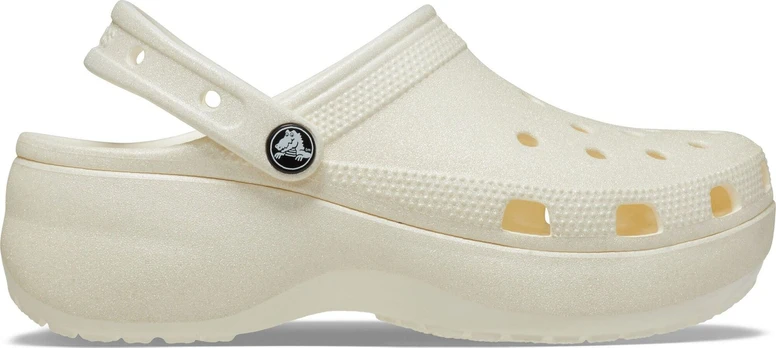 Crocs™ Classic Platform Glitter Clog W Chalk - 36,5