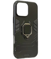 Juodas dėklas Apple iPhone 16 Pro Max telefonui "Ring Armor"