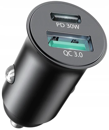 Greitas galingas automobilinis įkroviklis Usb Usb-c type-c qc 3.0 pd 30w