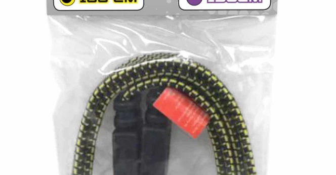 Krovinio tvirtinimo diržas su kabliais, 100 cm, elastinis, plokščias