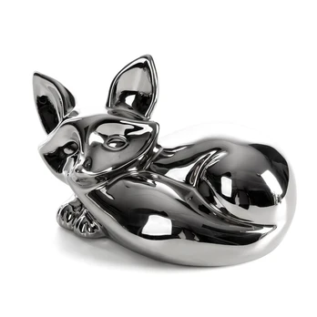 Figūrėlė, "Lapė" Fabio 03, 18 cm, sidabro sp.