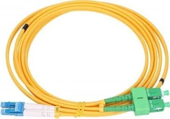 Extralink LC/UPC-SC/APC | Patchcord | Vieno režimo, dvipusis, G657A, 3mm, 1m