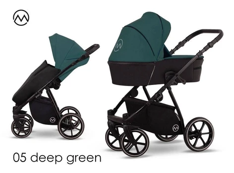 Vaikiškas vežimėlis LONEX PAX FRESH 2in1 5 deep žalias