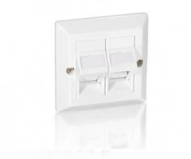 Equip Unterputzdose nur Frontplatte 2 Keystone 45° RAL 9010