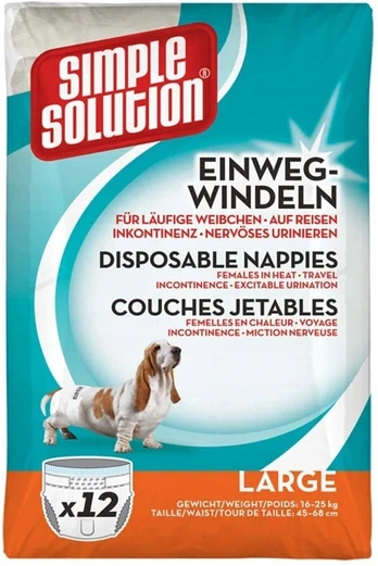 Sauskelnės Simple Solution Disposable, L, 12 vnt.