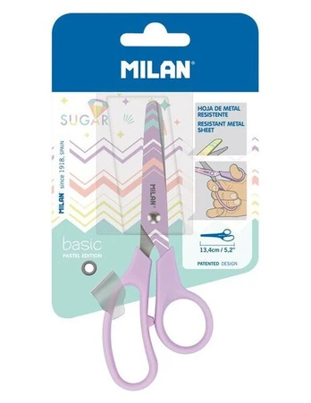 Žirklės su raštais Milan, violetinės, 13.4 cm
