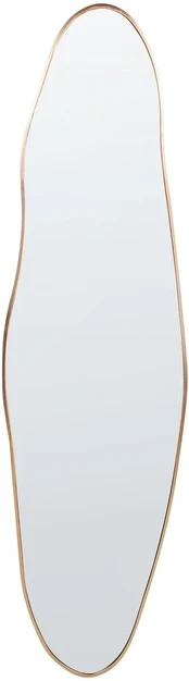 Beliani Sieninis veidrodis SALINS 47 cm 160 cm metalinis auksinis