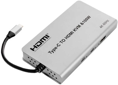 Spacetronik USB-C adapteris HDMI KVM 100W 4K 60Hz SPU-M17