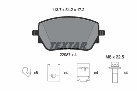 TEXTAR 2298701 Brake pad set