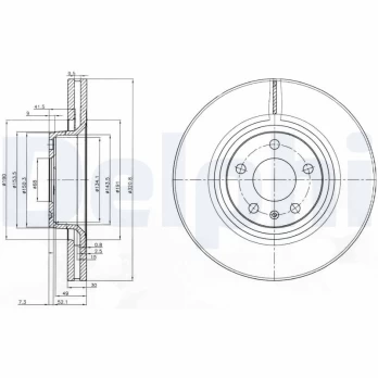 DELPHI BG3939 Brake Disc