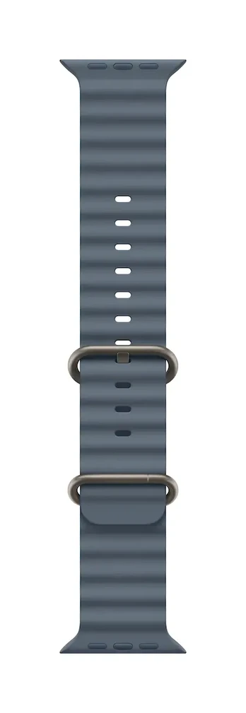 49mm Anchor Blue Ocean Band - Natural Titanium Finish