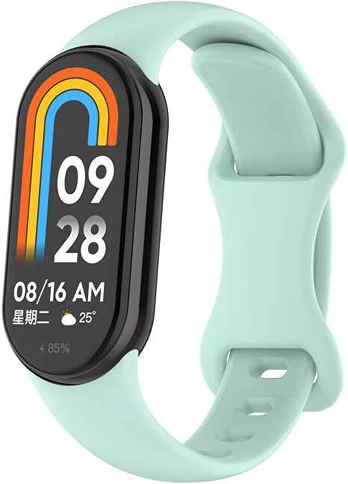 4Wrist Řemínek ze silikonu pro Xiaomi 9 a 8 - Light Žalias