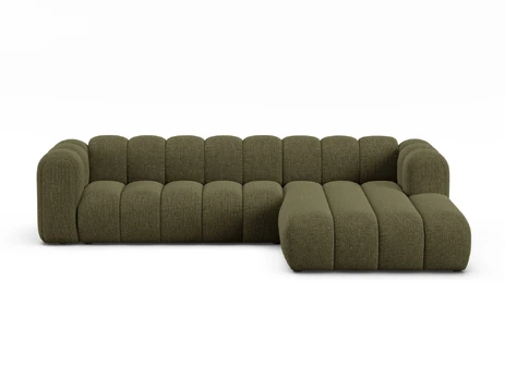Modular Right Corner Sofa, "Lupine", 4 Seats, 290x177x70, Green