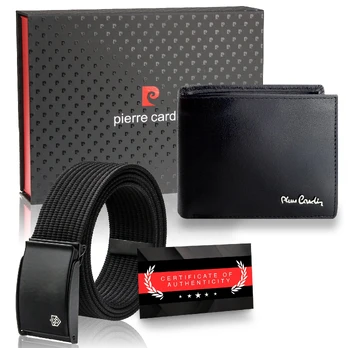 Dovanų rinkinys vyrams: Pierre Cardin piniginė ir Stevens diržas 5288