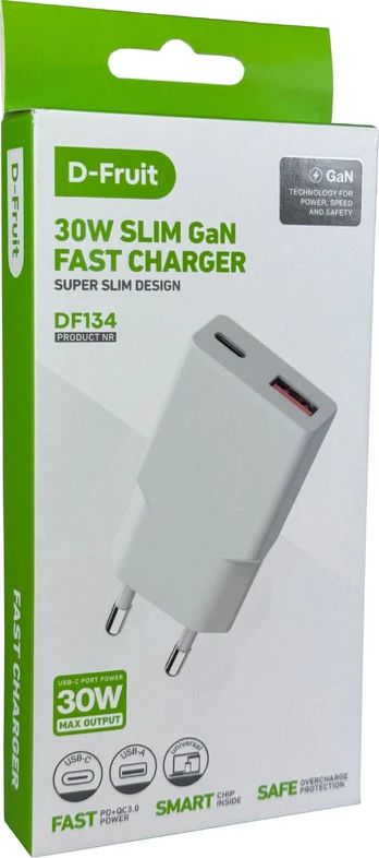 D-Fruit charger 30W USB-A/USB-C DF134 | 50508