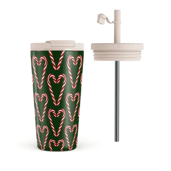 Candy Lane - Travel Mug, 500 ml / Flap & Straw Set