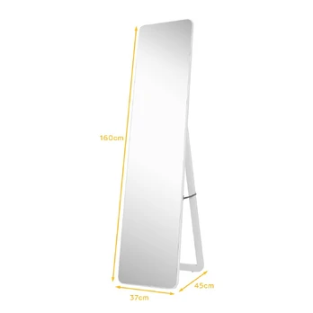 Bonideco Select Pastatomas veidrodis 45x37x160cm., baltos spalvos