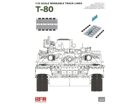 RFM Rye Field Model - T-80 Workable Track Links, 1/35, 3025