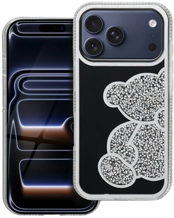 Dėklas Oem Case for iPhone 17 Pro Max / 18 Pro Max Teddy Bear sidabrinis