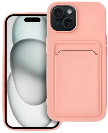 Dėklas Oem CARD Case for IPHONE 15 pink