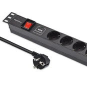 Power strip for RACK 19 1U,16A,PDU,6xSCHUKO,1.8 kaina