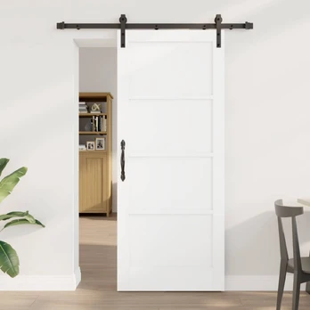 Slankios durys Balta 83 x 202 cm Pušies medienos masyvas