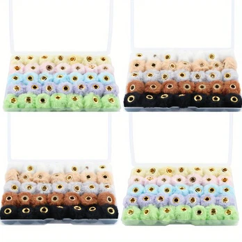 Pliušiniai karoliukai, 35pcs-La91-01