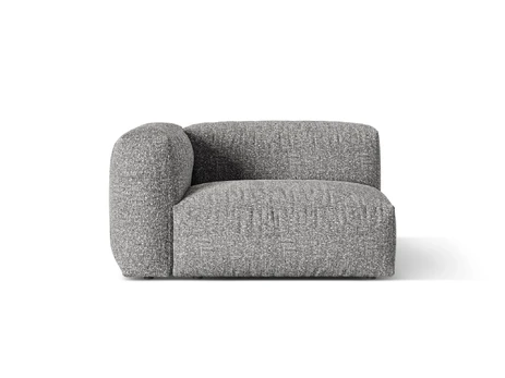 Boucle Modul Left, "Martina", 1 Seat, 120x106x75, Graphite