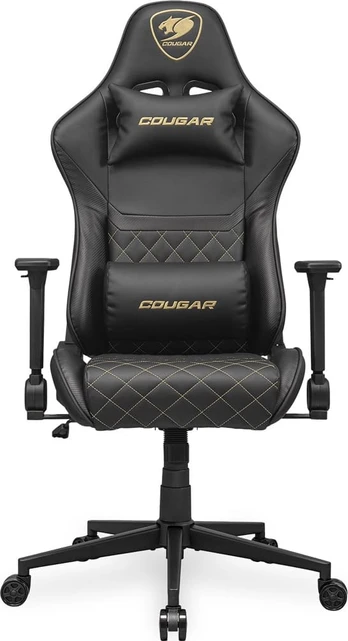 Cougar Armor One V2 Gold Gaming Chair, Black