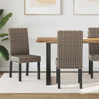 Valgomasis krėslas 2 pcs Juoda plauna 45 x 54 x 93 cm