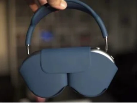 Bevielės ausinės su dėklu ir bluetooth, mėlynos