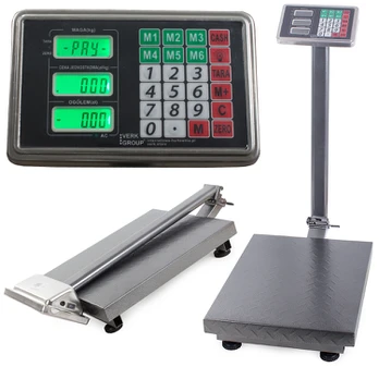 Virtuvinės svarstyklės Verk Group LCD elektroninės platforminės svarstyklės 300kg