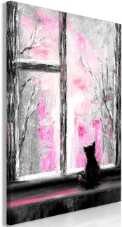 Artgeist Paveikslas - Longing Kitty (1 Part) Vertical Rožinė kaina