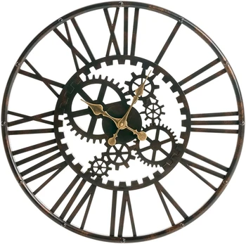 Beliani Sieninis laikrodis PETRER 60 cm metalinis juodas