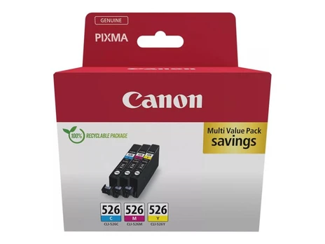 CANON CLI-526 Ink Cartridge C/M/Y Pack | 4541B019