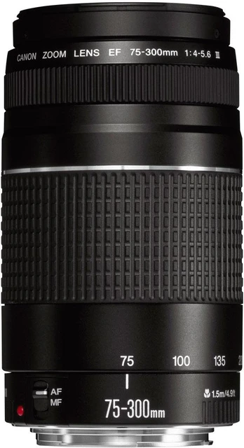 „Canon“ 75–300 mm f/4,0–5,6 EF DC III objektyvas