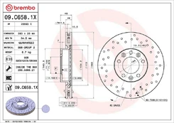 Stabdžių diskas BREMBO 09.C658.1X kaina