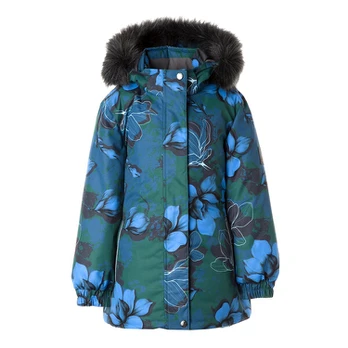 Huppa Mergaičių žieminė striukė ENELY 1, petrol green pattern, 158