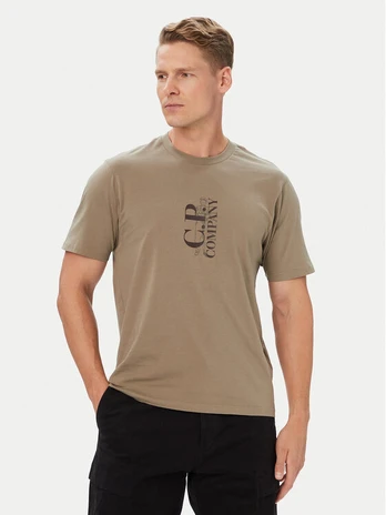 C.P. Company Marškinėliai 21CMTS134A005100W Smėlio Regular Fit