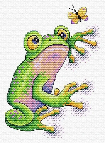 Water-soluble canvas cross sitch kit Frog SV-534