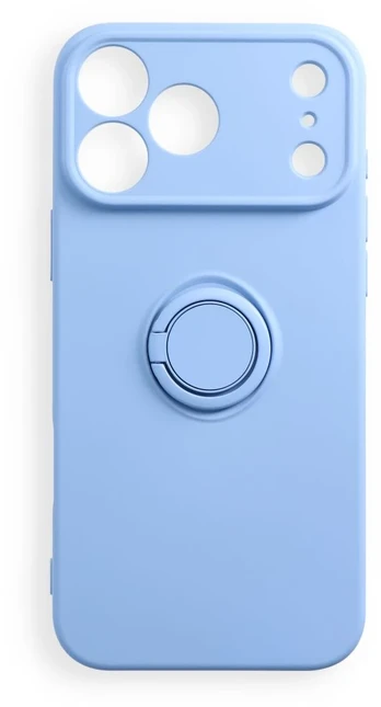 Dėklas na iPhone 17 Pro Max / 18 Pro Max Silicone Ring šviesiai mėlyna