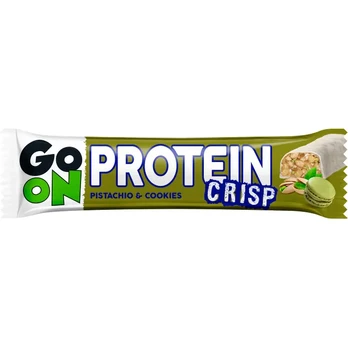 Baltyminis batonėlis GO ON CRISP PISTACIO&COOKIES, 45 g