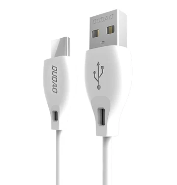 „Dudao“ USB C tipo 2.1A 1 m baltas laidas (L4T 1 m baltas)