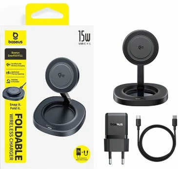 Wireless charger Baseus EnerFill FF11 15W foldable juodas