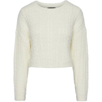 Megztinis moterims, Balta, PCJO LS O-NECK CROPP