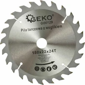 Geko DISKINIS Pjūklas 180x22,2mm 24 dantu WIDIA kaina
