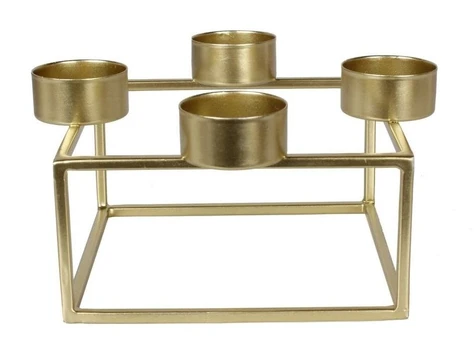 Žvakidė Spalding Neli, metalas, 8.5 cm, aukso