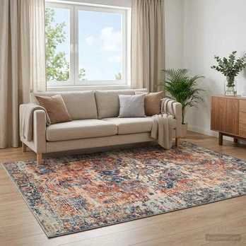 Kilimas ORIZ Oranžinė 200 x 200 cm 100% poliesteris