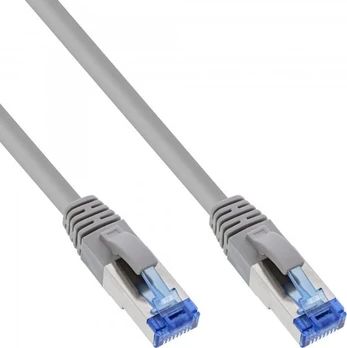 InLine 25vnt. Bulk-Pack InLine® Komutacinis kabelis S/FTP PiMF Cat.6A be halogenų 500MHz pilkas 3m